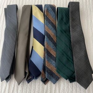 The Tie Bar Men's Tie Set - Gray, Blue, Brown, Green